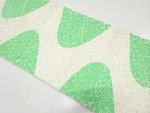 アンティーク　流水に桜模様織り出し袋帯（材料）